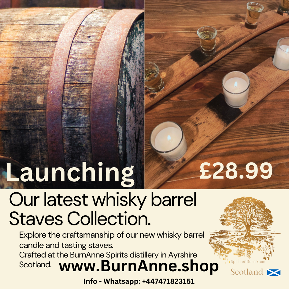 Whisky Barrel Stave Candle Decor